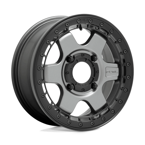 Fuel Wheels D923 BLOCK BEADLOCK - Matte Gun Metal W/ Black Ring - Wheel Warehouse