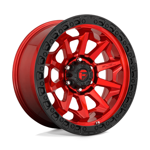 Fuel Wheels D695 COVERT - Candy Red Black Bead Ring - Wheel Warehouse