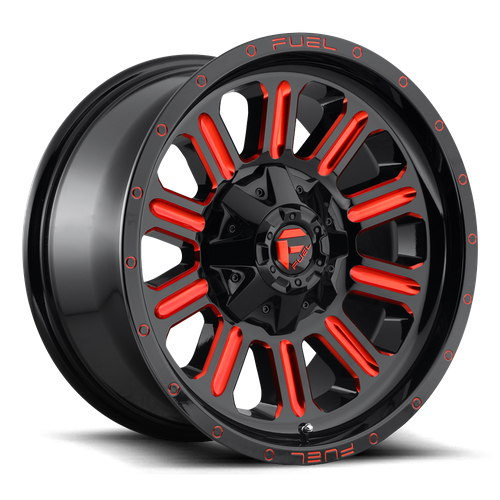 Fuel Wheels D621 HARDLINE - Gloss Black Red Tinted Clear - Wheel Warehouse