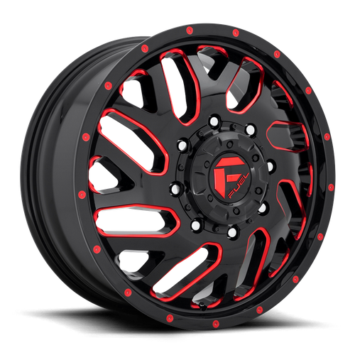 Fuel Wheels D656 TRITON - Gloss Black Red Tinted Clear - Wheel Warehouse