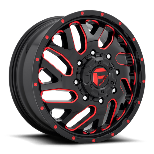 <b>Fuel Wheels</b> D656 TRITON -<br> Gloss Black Red Tinted Clear