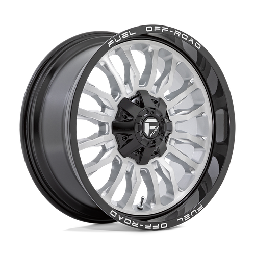 Fuel Wheels D798 ARC - Silver Brushed Face W/ Milled Black Lip - Wheel Warehouse