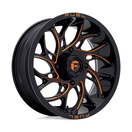 Fuel Wheels D780 RUNNER UTV - Gloss Black Milled Orange - Wheel Warehouse