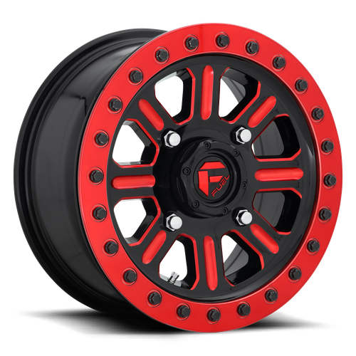 <b>Fuel Wheels</b> D911 HARDLINE BEADLOCK -<br> Gloss Black Red Tinted Clear