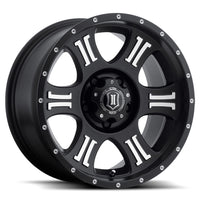 Icon Alloys Shield - Satin Black and Machined - Wheel Warehouse