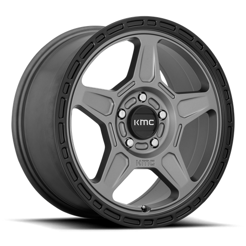 <b>KMC Wheels</b> KM721 ALPINE -<br> Satin Gray W/ Black Lip