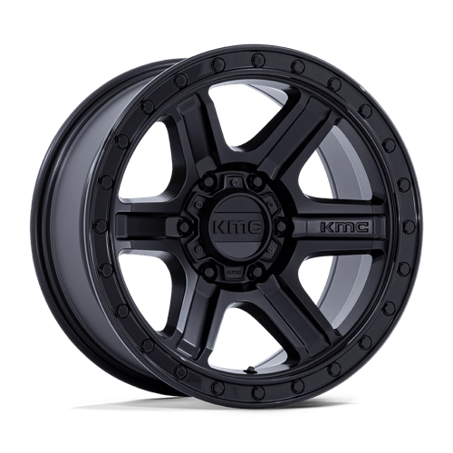 KMC Wheels KM551 OUTRUN - Matte Black W/ Gloss Black Lip - Wheel Warehouse