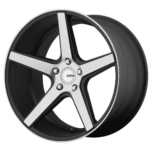<b>KMC Wheels</b> KM685 DISTRICT -<br> Satin Black W/ Machined Face