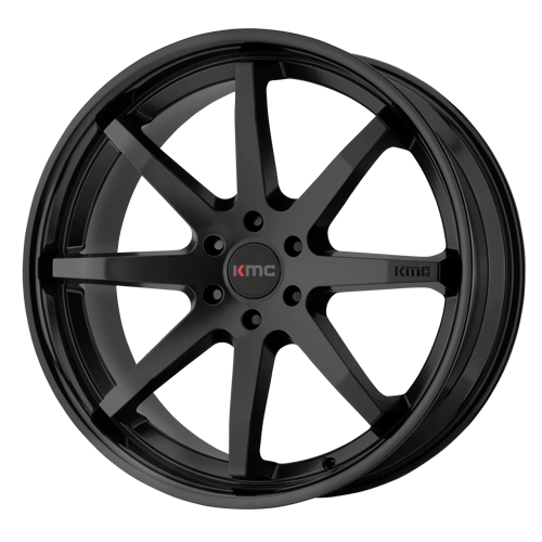 KMC Wheels KM715 REVERB - Satin Black W/ Gloss Black Lip - Wheel Warehouse