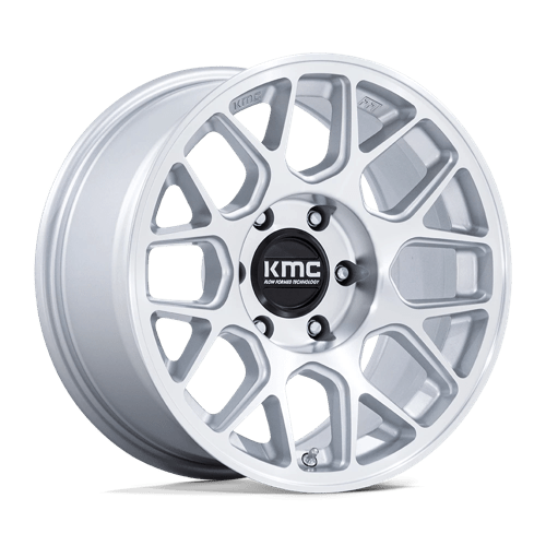 <b>KMC Wheels</b> KM730 HATCHET -<br> Gloss Silver W/ Machined Face - Wheel Warehouse
