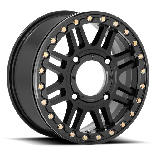 KMC Wheels KS250 CAGE BEADLOCK - Satin Black W/ Gloss Black Ring - Wheel Warehouse