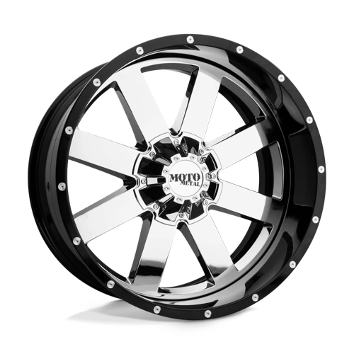 Moro Metal Wheels MO200 - Chrome Center W/ Gloss Black Milled Lip - Wheel Warehouse