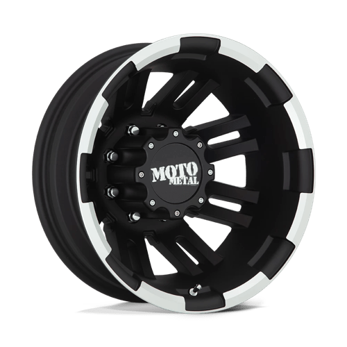 <b>Moro Metal Wheels</b> MO963 -<br> Matte Black Machined Dually - Rear