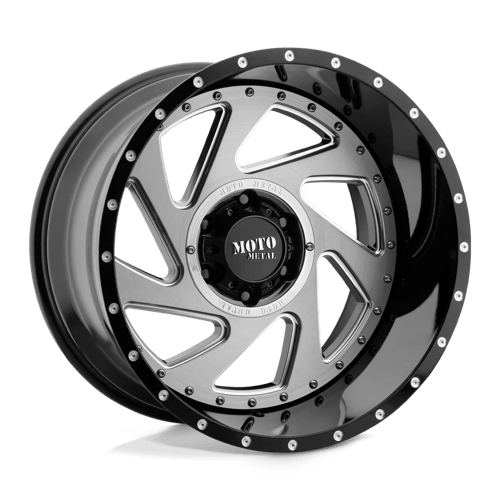 <b>Moro Metal Wheels</b> MO989 CHANGE UP -<br> Gloss Black Milled W/ Brushed Inserts