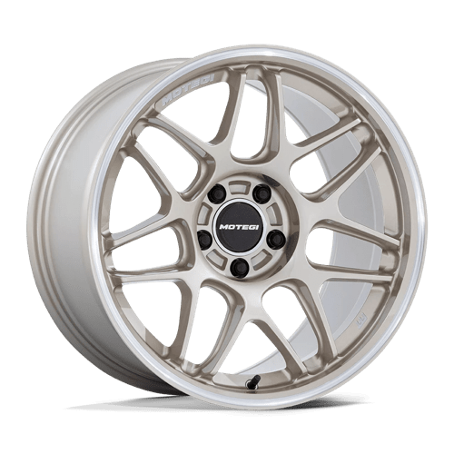 <b>Motegi Wheels</b> MR158 TSUBAKI -<br> Motorsport Gold W/ Machined Lip - Wheel Warehouse