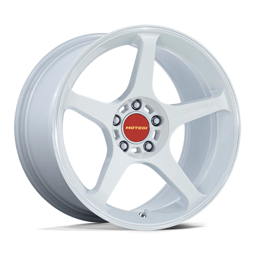 <b>Motegi Wheels</b> MR159 BATTLE V -<br> Matsuri White Pearl W/ Machined Lip Stripe - Wheel Warehouse