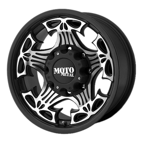 Moro Metal Wheels MO909 SKULL - Gloss Black W/ Machined Face - Wheel Warehouse