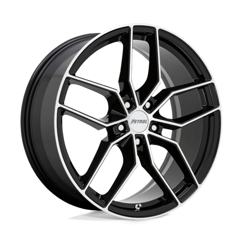 Petrol Wheels P5C - Gloss Black W/ Machined Face - Wheel Warehouse