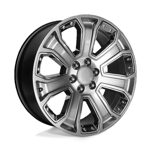 <b>Performance Replica Wheels</b> PR113 -<br> Hyper Silver Dark W/ Chrome Accents