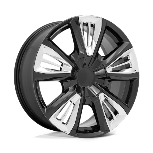 Performance Replica Wheels PR212 - Gloss Black W/ Chrome Accents - Wheel Warehouse