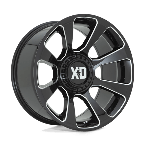 XD Wheels XD854 REACTOR - Gloss Black Milled - Wheel Warehouse