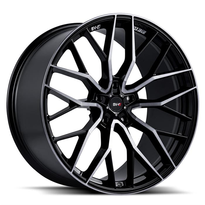 <b>Savini</b> SV-F2 -<br> Double Dark Tint w/ Gloss Black [ Flow Form ]