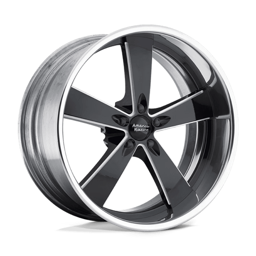 American Racing Wheels VN472 BURNOUT - Black Milled W/ Polished Barrel - Wheel Warehouse