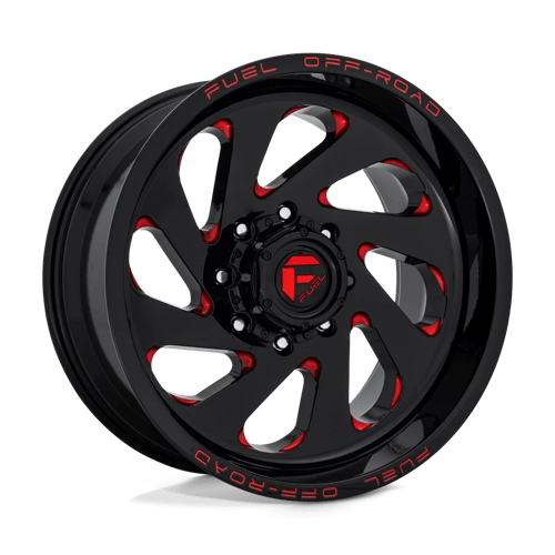 <b>Fuel Wheels</b> D638 VORTEX -<br> Gloss Black Red Tinted Clear