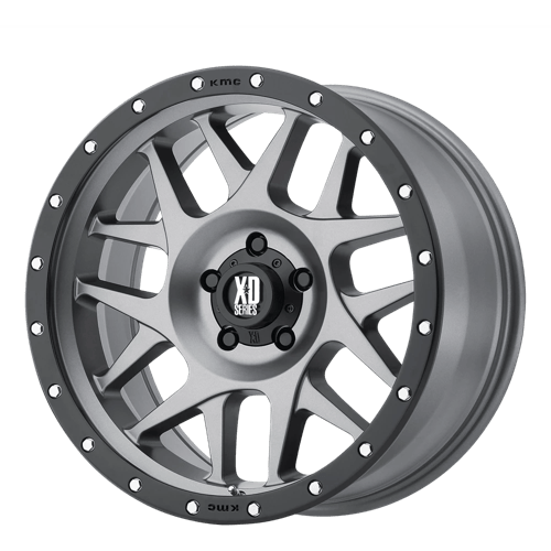 XD Wheels XD127 BULLY - Matte Gray W/ Black Ring - Wheel Warehouse