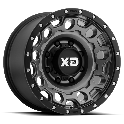 XD Wheels XD129 HOLESHOT - Matte Gray W/ Black Ring - Wheel Warehouse