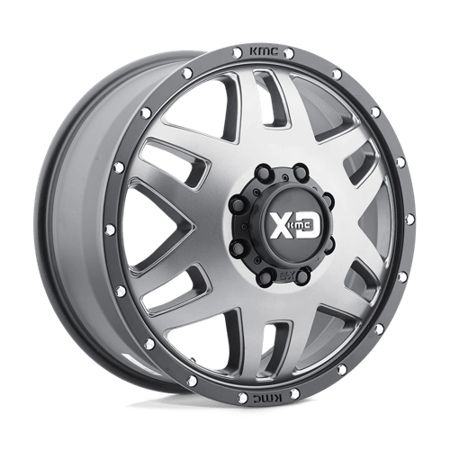 XD Wheels XD130 MACHETE DUALLY - Matte Gray W/ Black Ring - Wheel Warehouse