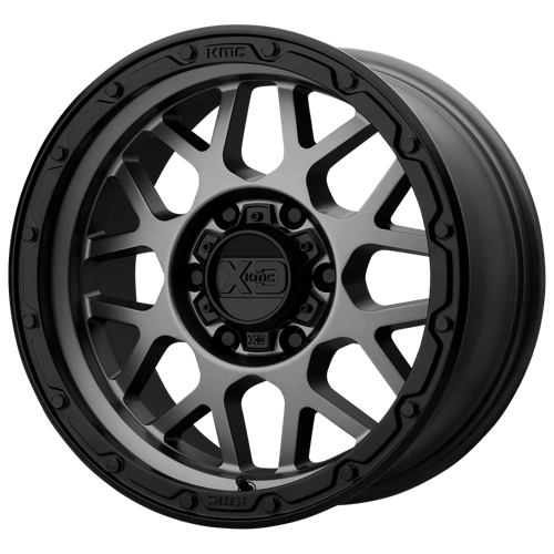 XD Wheels XD135 GRENADE OR - Matte Gray W/ Matte Black Lip - Wheel Warehouse