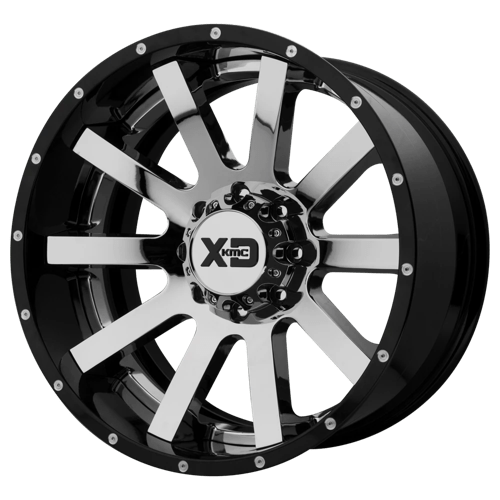 XD Wheels XD200 HEIST - Chrome Center W/ Gloss Black Milled Lip - Wheel Warehouse