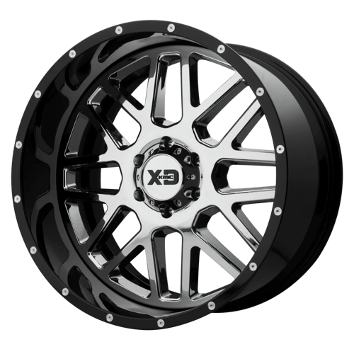 XD Wheels XD201 GRENADE - Chrome Center W/ Gloss Black Milled Lip - Wheel Warehouse