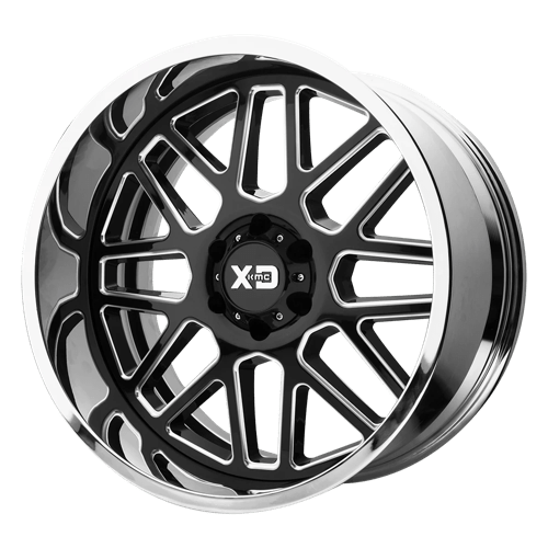 XD Wheels XD201 GRENADE - Gloss Black Milled Center W/ Chrome Lip - Wheel Warehouse