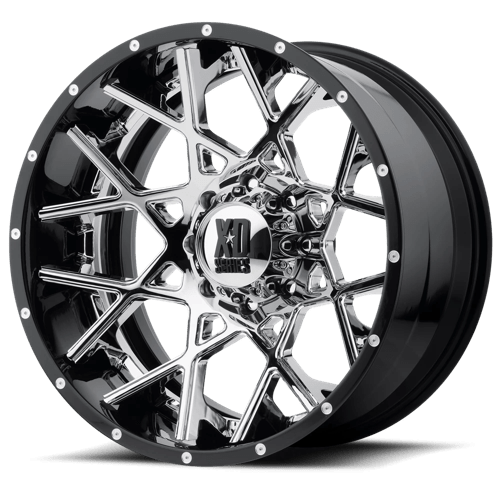XD Wheels XD203 CHOPSTIX - Chrome Center W/ Gloss Black Milled Lip - Wheel Warehouse