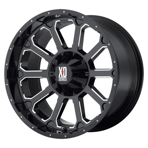 XD Wheels XD806 BOMB - Gloss Black W/ Milled Accents - Wheel Warehouse