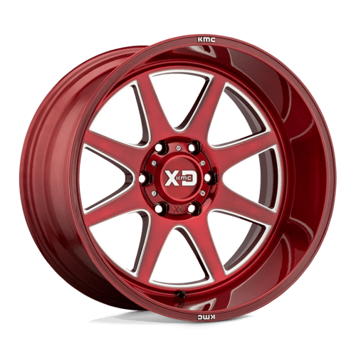 XD Wheels XD844 PIKE - Brushed Red W/ Milled Accents - Wheel Warehouse