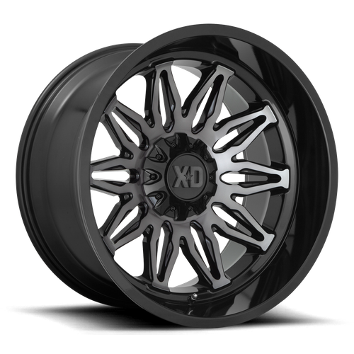XD Wheels XD859 GUNNER - Gloss Black Machined W/ Gray Tint - Wheel Warehouse