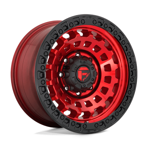 Fuel Wheels D632 ZEPHYR - Candy Red Black Bead Ring - Wheel Warehouse
