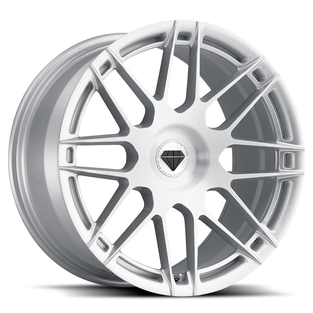 Blaque Diamond BD-F12 - Silver w/ Brushed Face - Wheel Warehouse