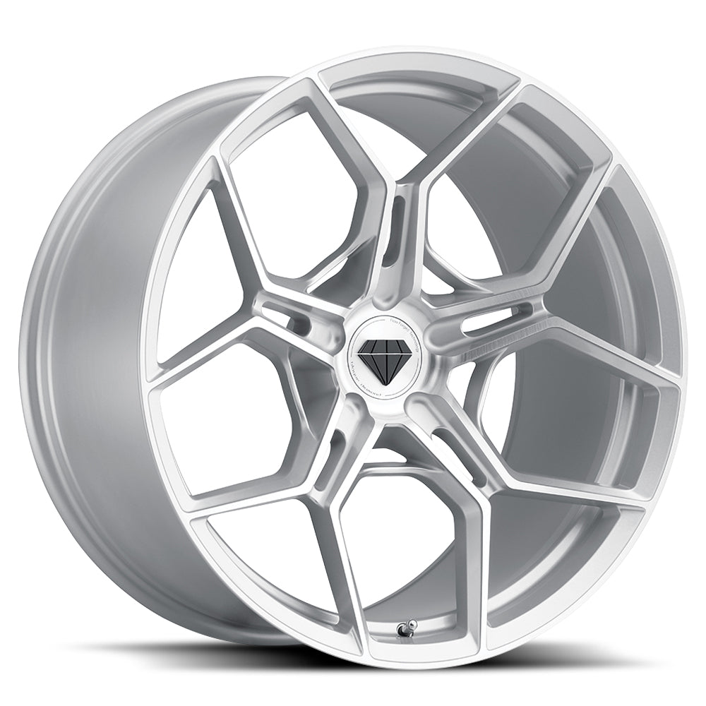 Blaque Diamond BD-F25 - Silver w/ Brushed Face - Wheel Warehouse