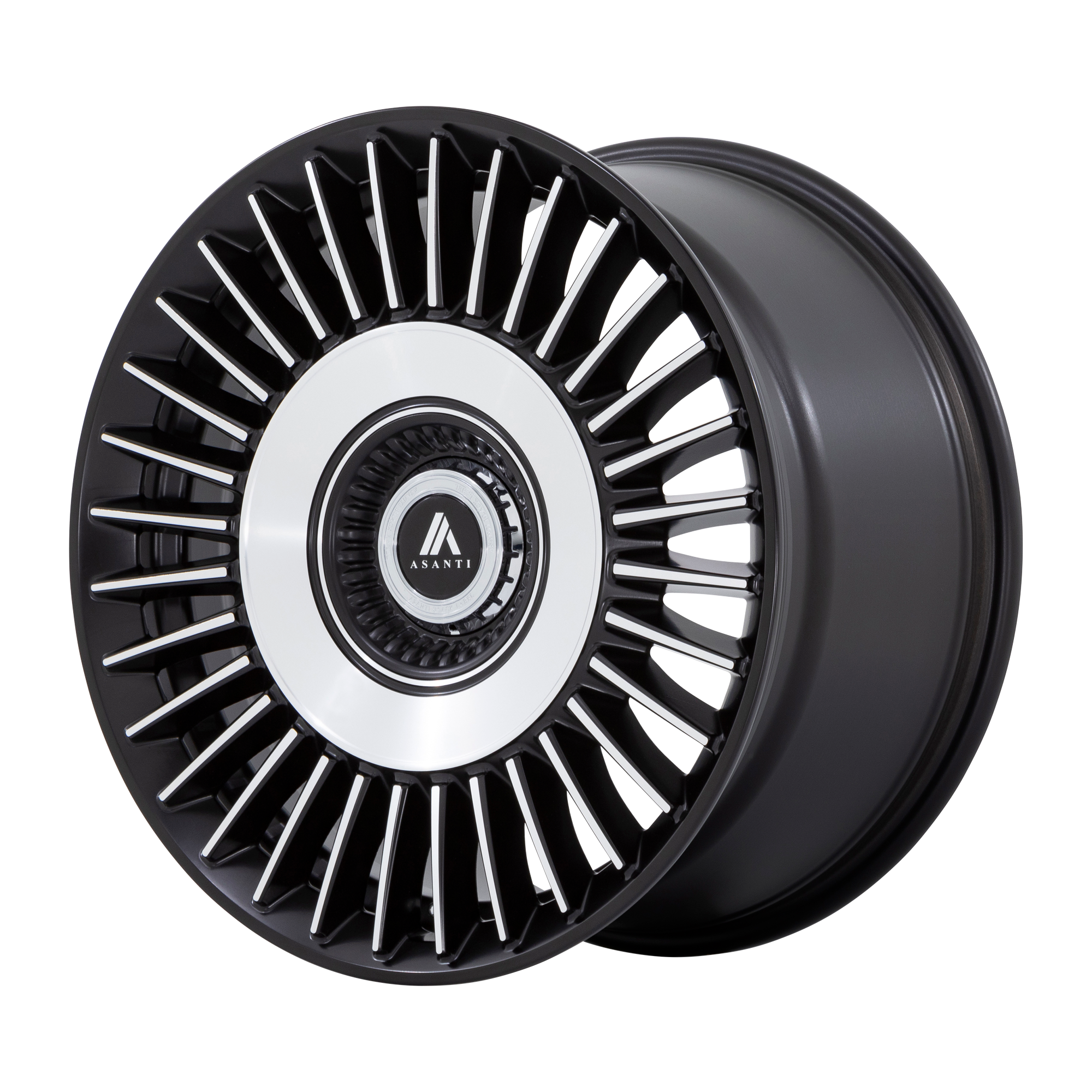 Asanti Wheels ABL-40 TIARA - Satin Black Bright Mach Face - Wheel Warehouse