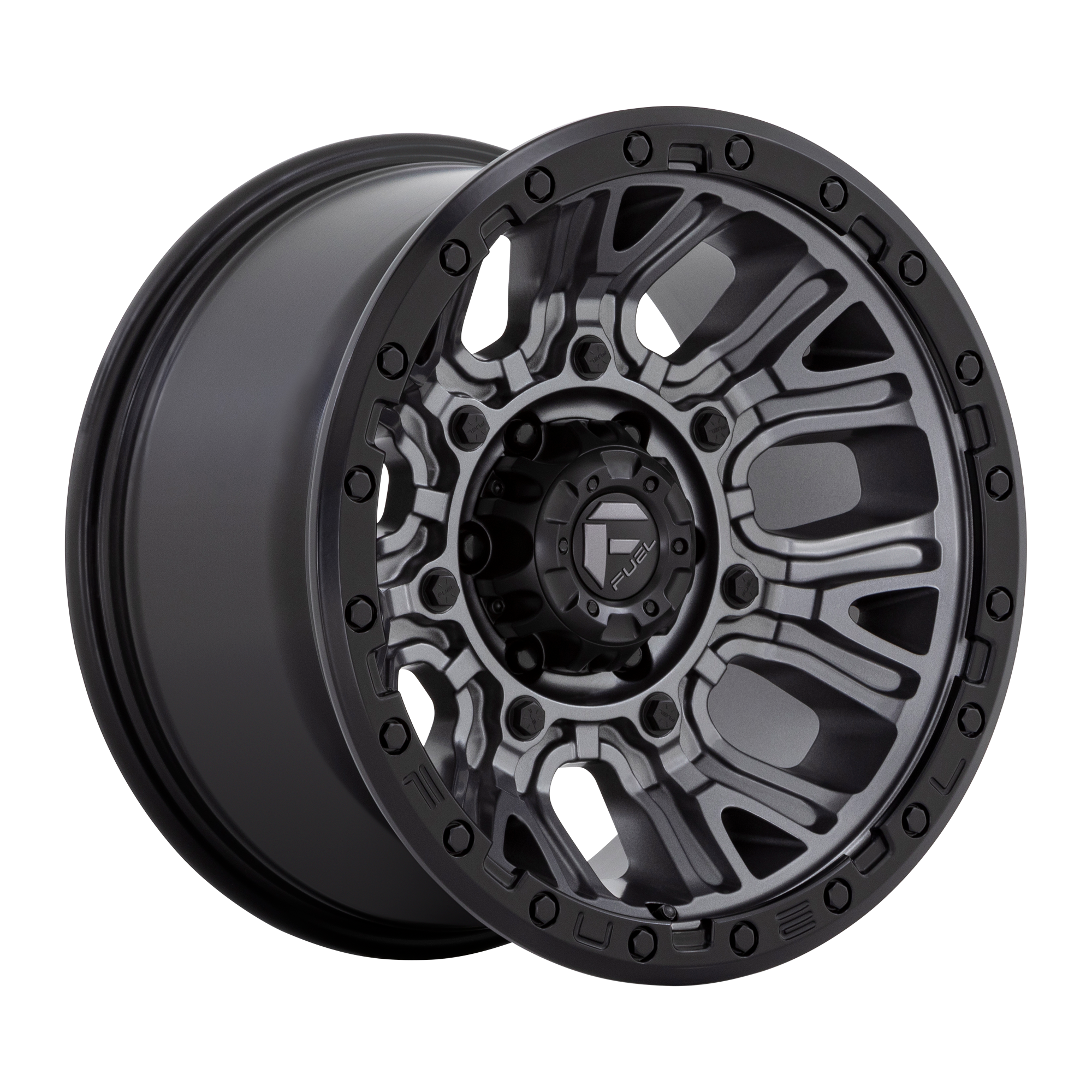 Fuel Wheels D825 TRACTION - Matte Gunmetal W/ Black Ring - Wheel Warehouse