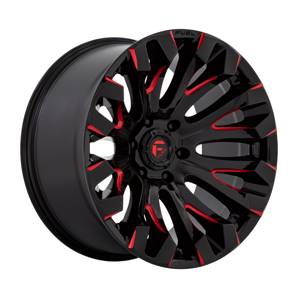 <b>Fuel Wheels</b> D829 QUAKE -<br> Gloss Black Milled Red Tint