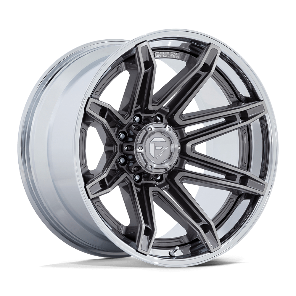 Fuel Wheels FC401 BRAWL - Platinum W/ Chrome Lip - Wheel Warehouse