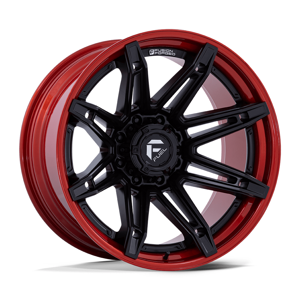 Fuel Wheels FC401 BRAWL - Matte Black W/ Candy Red Lip - Wheel Warehouse