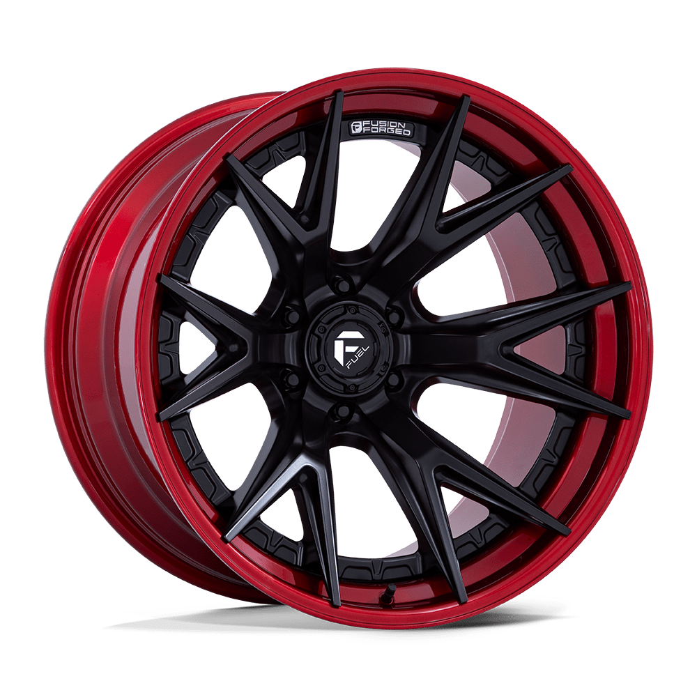 Fuel Wheels FC402 CATALYST - Matte Black W/ Candy Red Lip - Wheel Warehouse