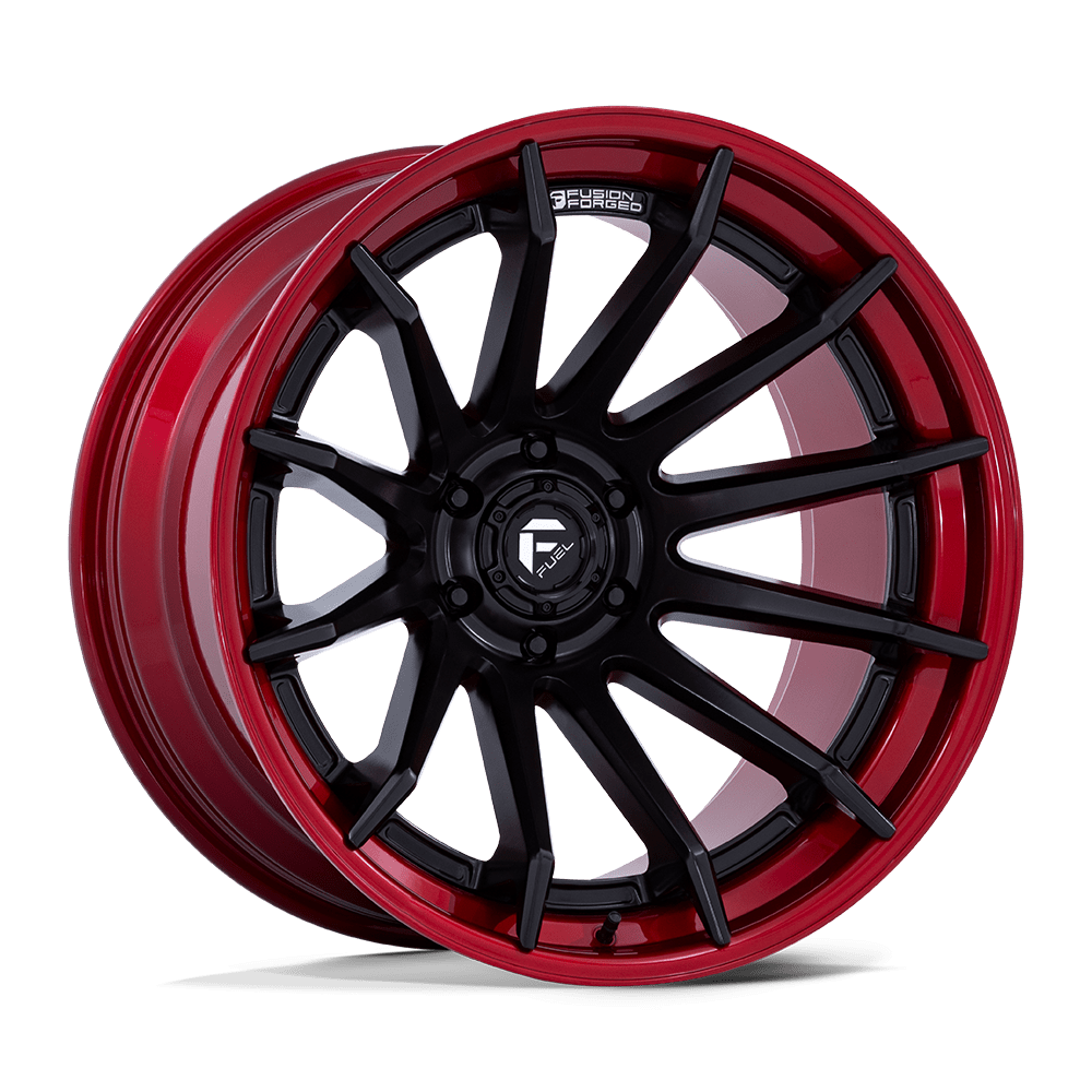 Fuel Wheels FC403 BURN - Matte Black W/ Candy Red Lip - Wheel Warehouse