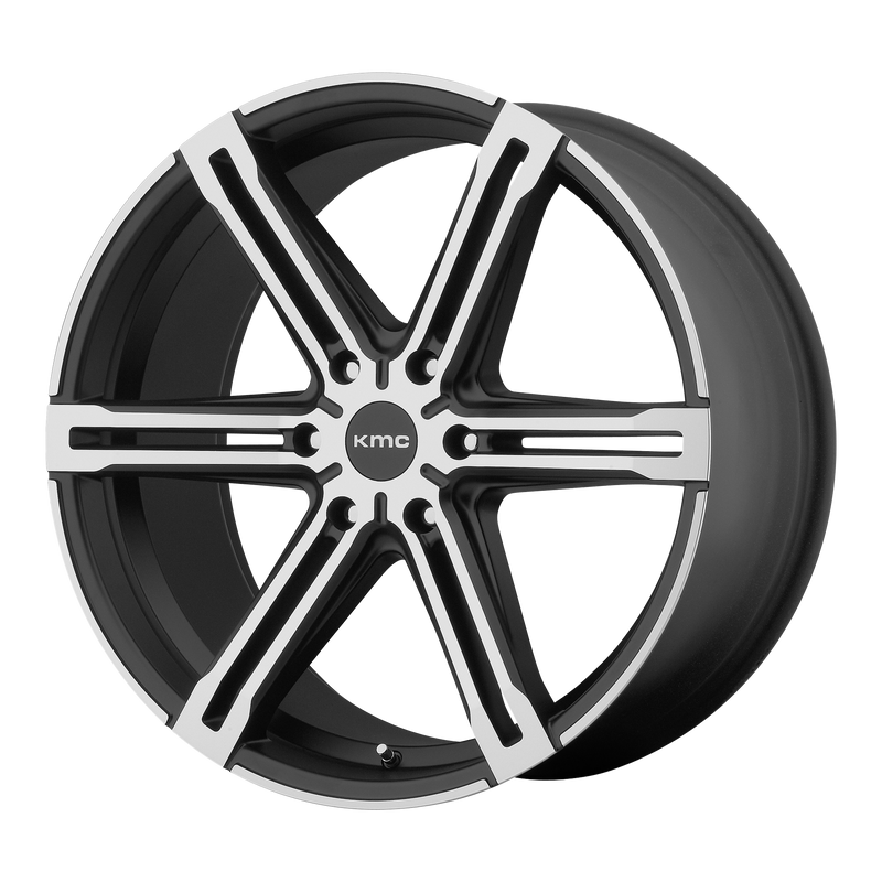 <b>KMC Wheels</b> KM686 FACTION -<br> Satin Black W/ Machined Face